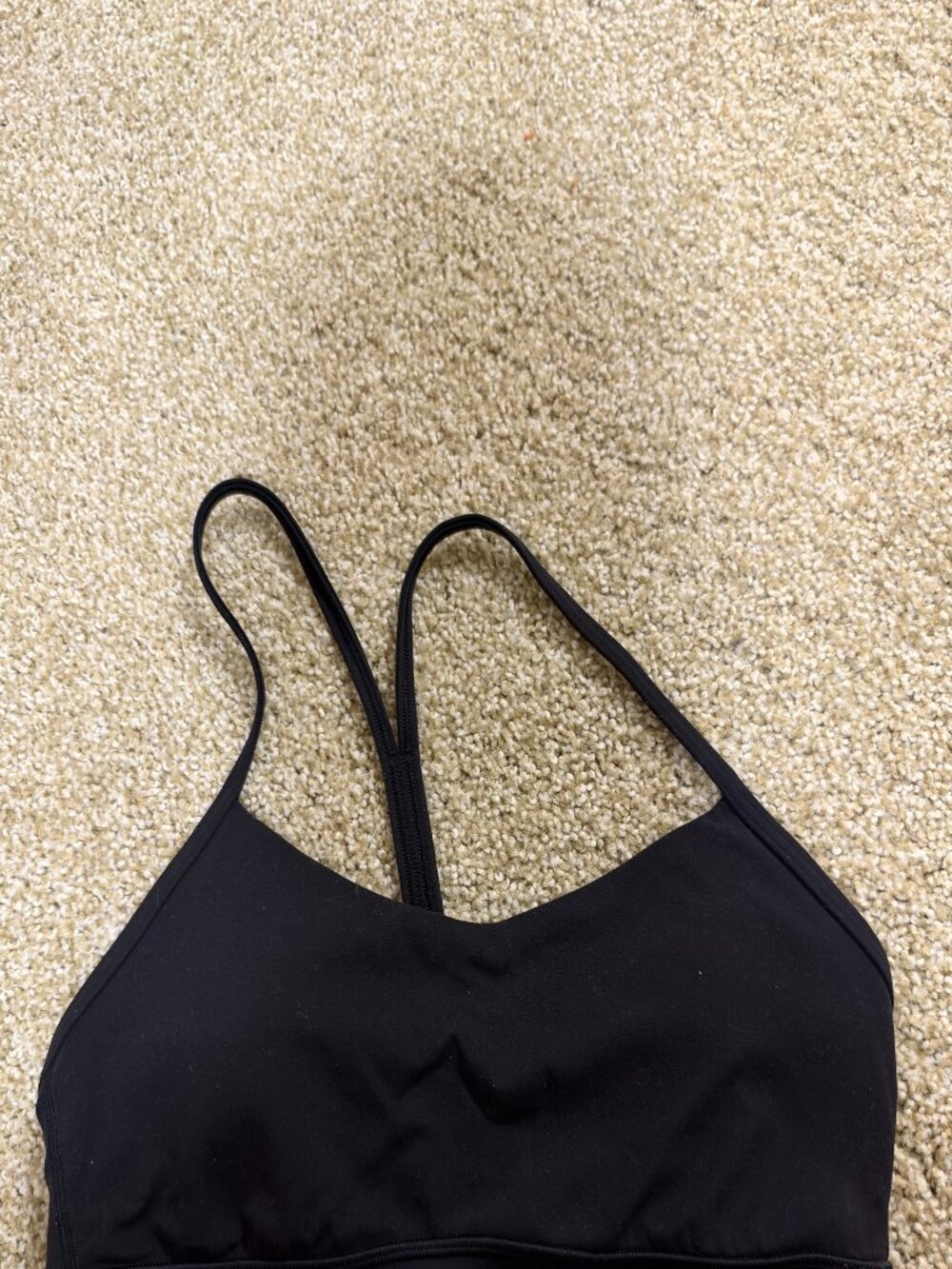 Lululemon Black Flow Y Bra Nulu *Light Support, A–C Cups, Size 10.